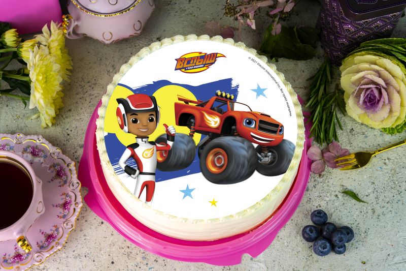 Торт «Эксклюзивный» с мультгероями Вспыш и чудо-машинки 1 кг
